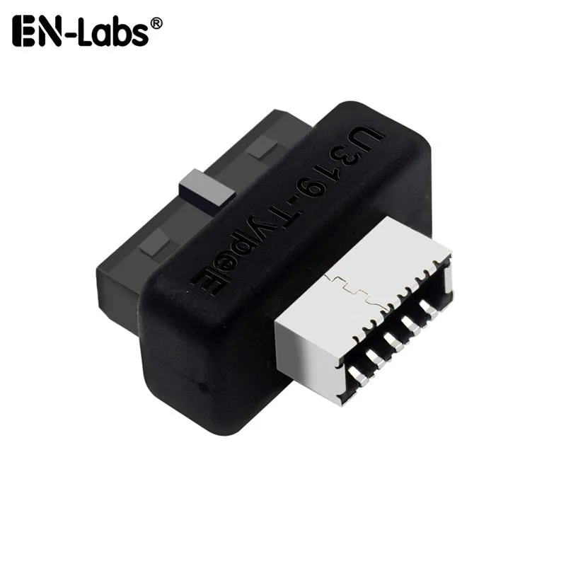 EN-Labs EN-Labs USB 3.0 19/20 pin to USB 3.1/3.2 Type-E adapter straight 180 degree — product photo