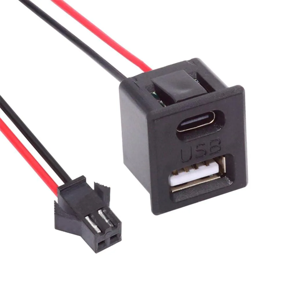 LORDWORLD LORDWORLD USB Type-C & Type-A Female to 2-Pin Header Cable 75mm Pitch 2.54mm — product photo