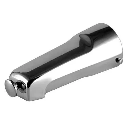 Chrome tub diverter spout with pull-out diverter, slip-fit connection, 6 1/2 inch reach