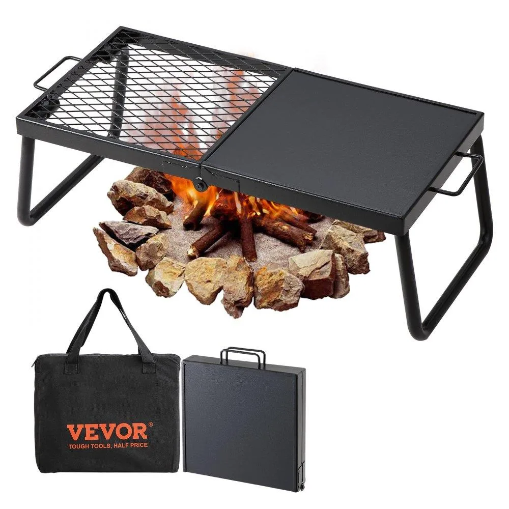 VEVOR VEVOR Folding Campfire Grill 22.4" Steel Mesh with Bag — product photo