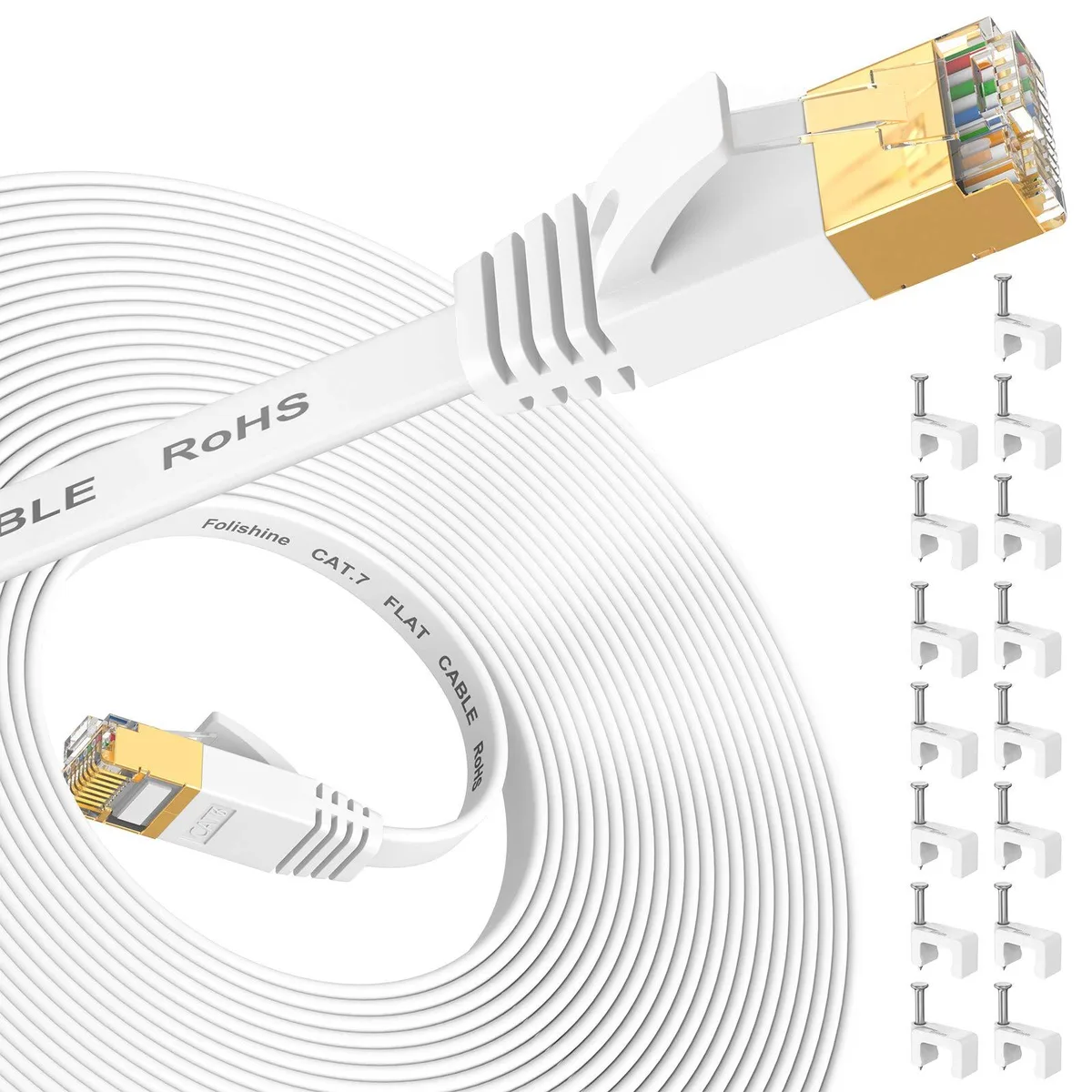 No Sew No Sew Cat 7 Flat Shielded Ethernet Cable 25 ft — product photo