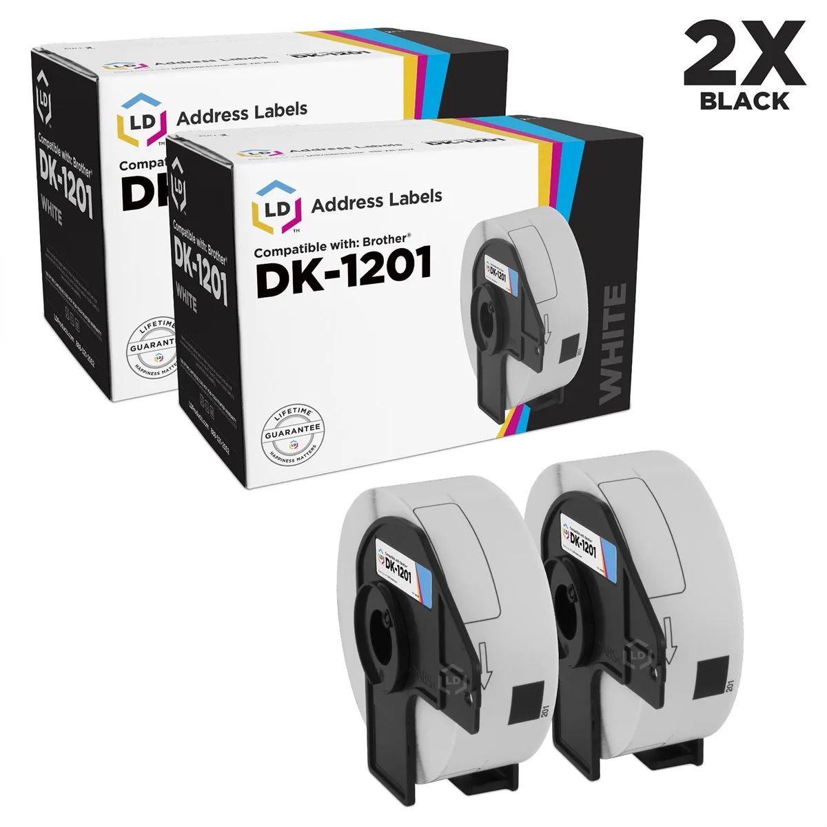 LD Products LD Products DK-1201 Compatible Address Labels 1.1 in x 3.5 in 400 Labels 2-Pack — product photo