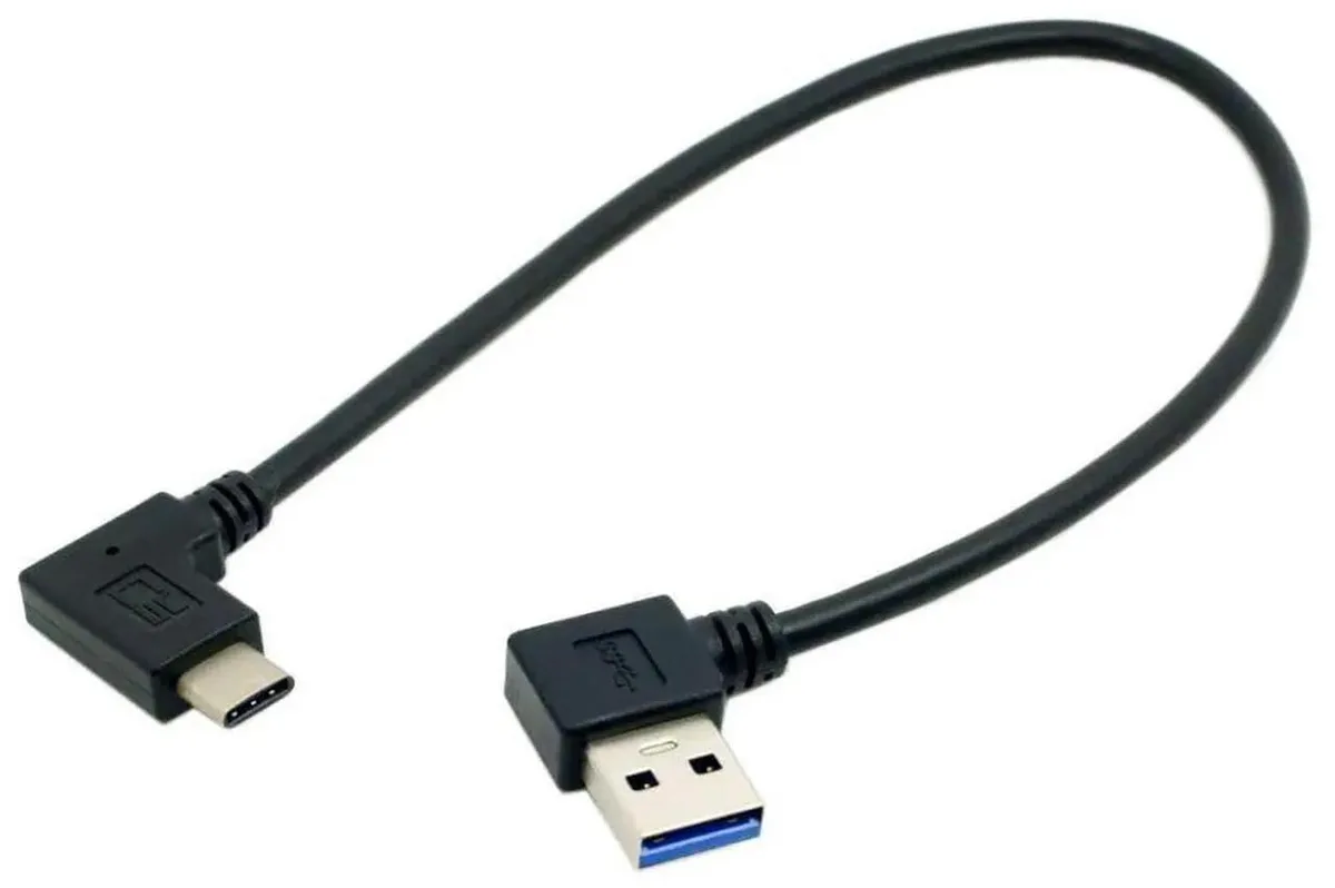 SMUGDESK SMUGDESK 30cm 90° Left Angled USB 3.0 to USB-C Extension Cable — product photo