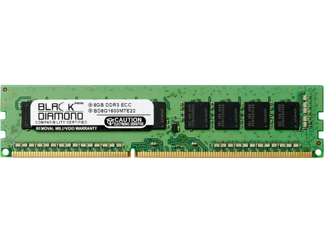 Black Diamond Memory Black Diamond Memory BD8G1600MTE22 8GB ECC DDR3 1600 Server RAM — product photo