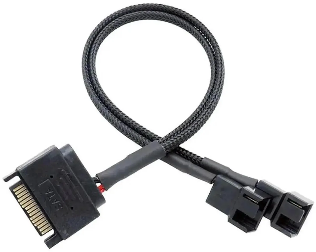 SMUGDESK SMUGDESK SATA 15 Pin to 3/4 Pin Fan Splitter 10.6 Inch (27cm) — product photo