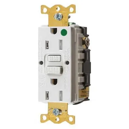 Hubbell Incorporated Hubbell Incorporated GFRTW82W GFCI Receptacle 15A 125VAC 5-15R — product photo
