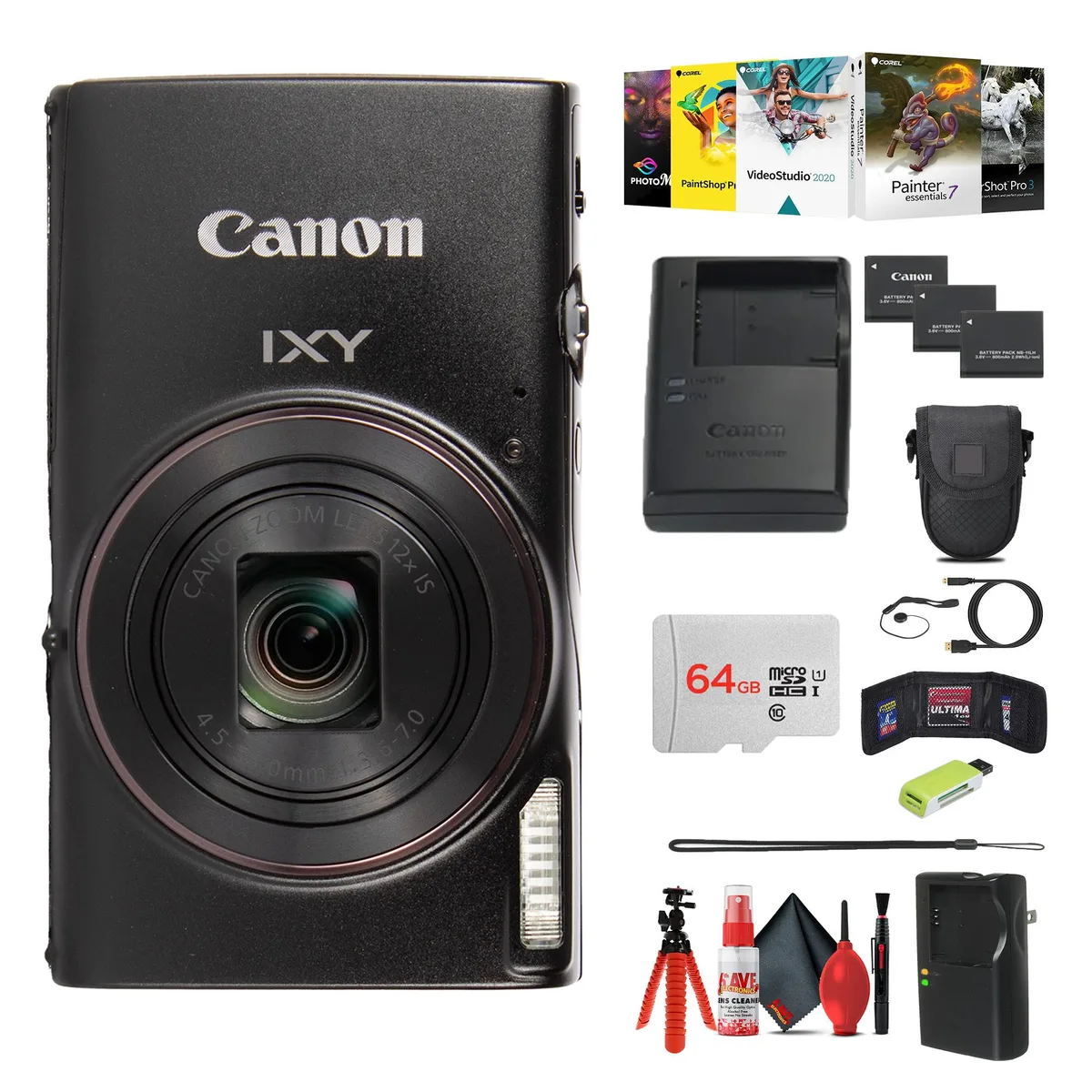 Canon Canon IXY 650 HS M 20.2MP 12x Zoom 3.0" LCD Black — product photo