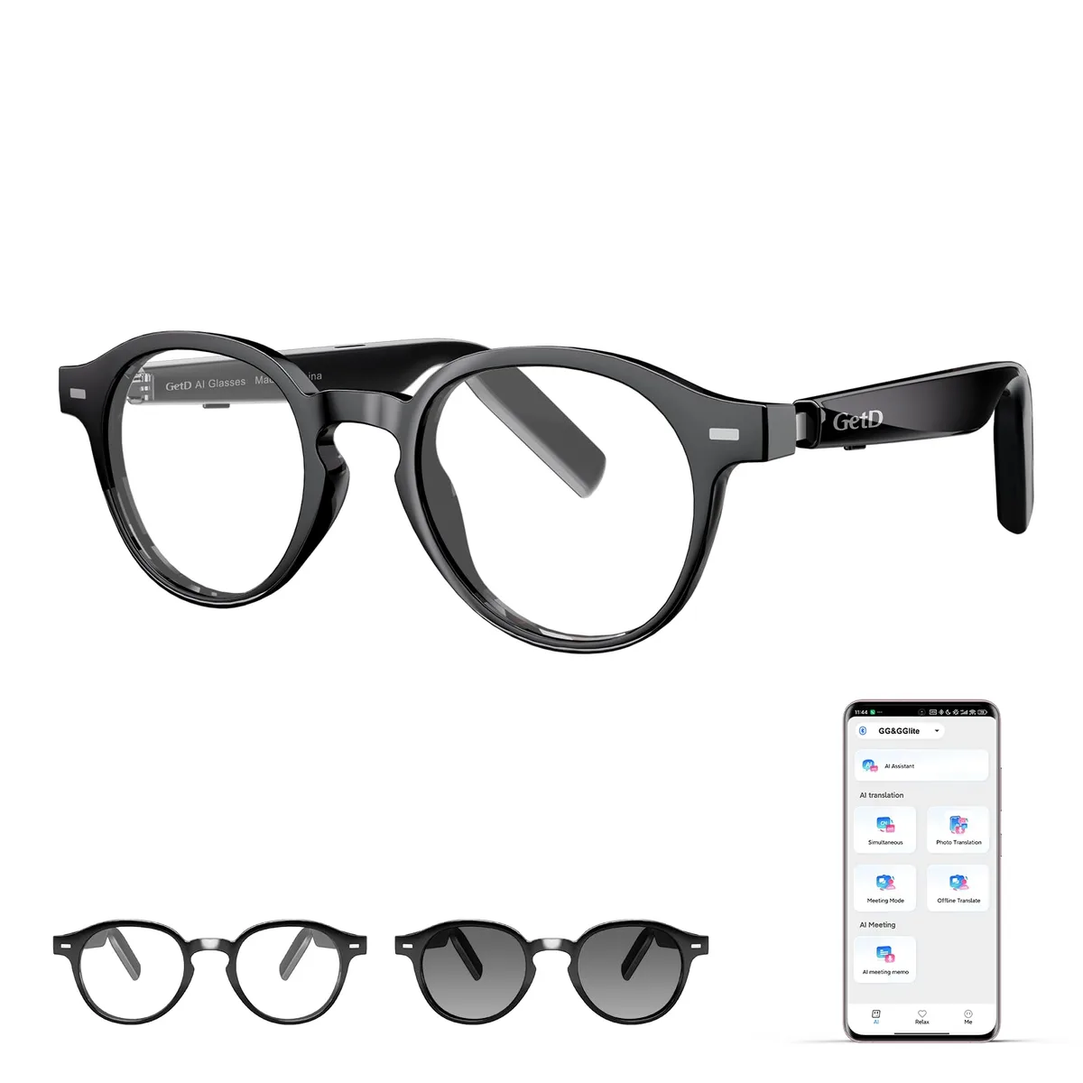  GetD GG24lite-C4 AI Smart Glasses Photochromic Bluetooth 5.4 — product photo