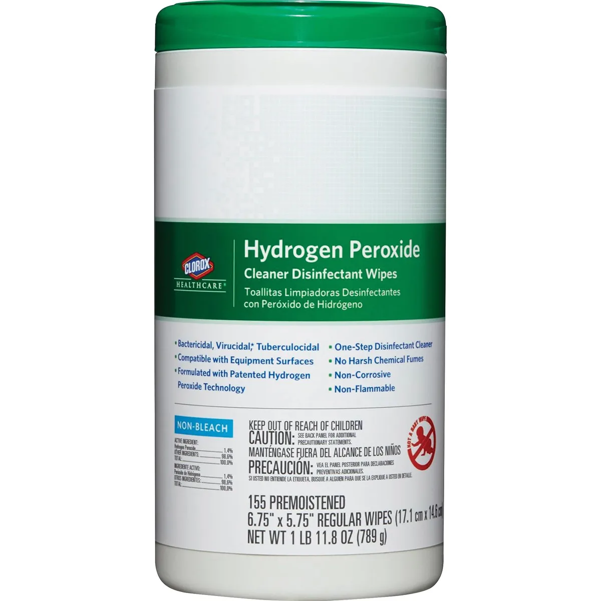 Clorox Clorox CLO30825 Disinfecting Wipes Hydrogen Peroxide 155-count indoor maintenance — product photo