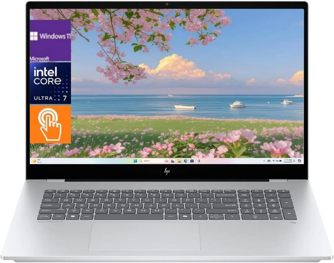 HP HP OmniBook 7 AI Copilot Laptop 17.3" FHD Touch Intel Core Ultra 7 256V 16GB DDR5 1TB — product photo