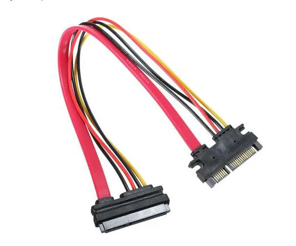 TeKit TeKit NTRC100108W 7+15 Pin SATA Male-Female Combo Extension Cable 50cm — product photo
