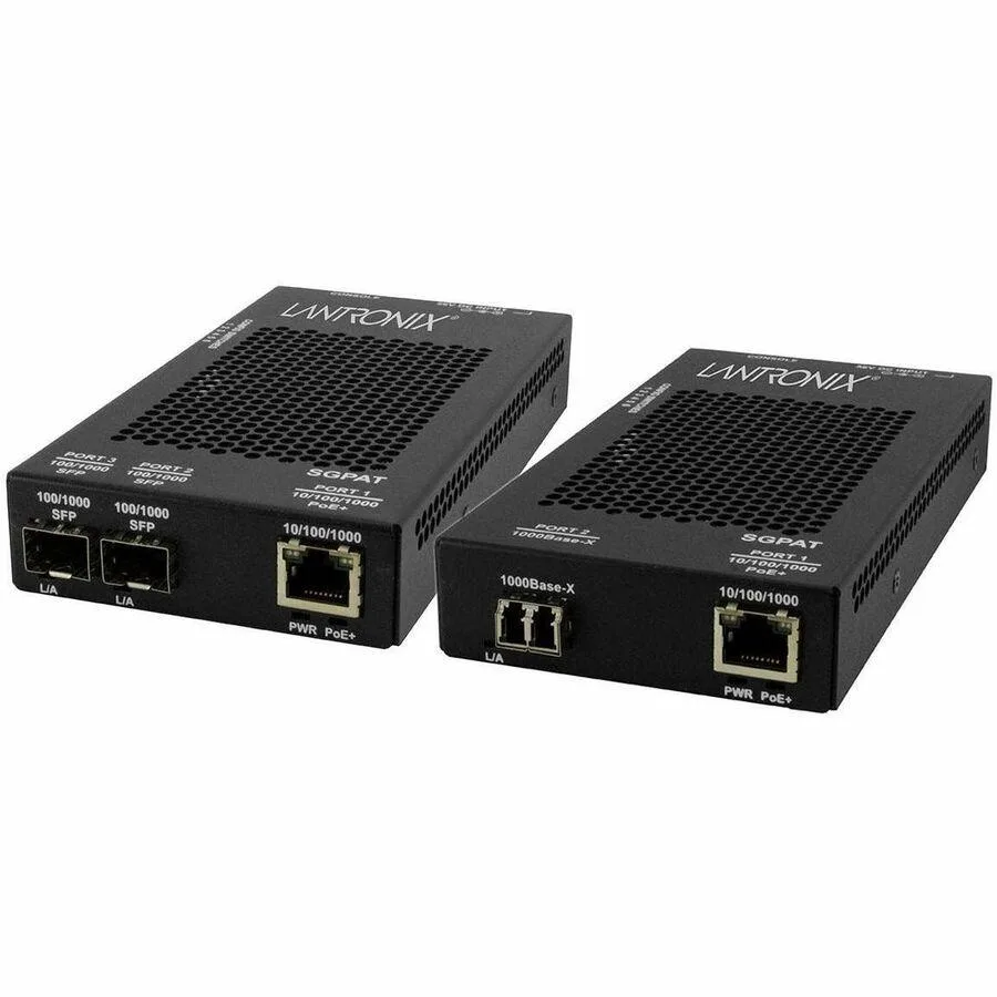 Transition Networks Transition Networks SGPAT1039-105-NA SFP transceiver 10/100/1000Base-T 1000Base-SX/LX PoE+ — product photo
