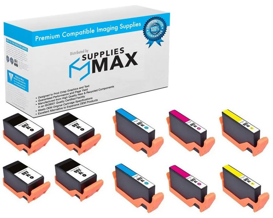 SuppliesMax SuppliesMax HP 902XL High Yield Inkjet Combo Pack 10 Cartridges — product photo