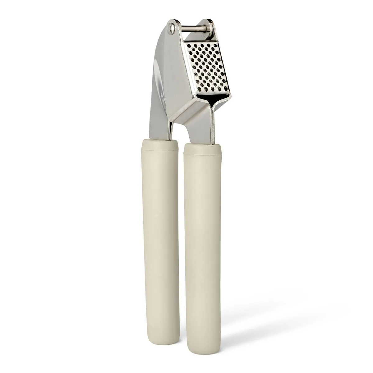  Amazon Basics Stainless Steel Garlic Press Linen Gray — product photo