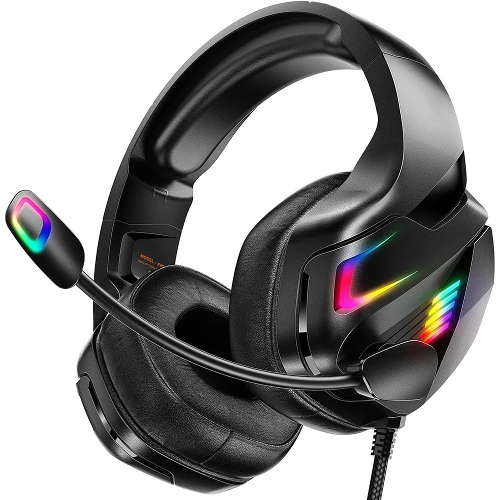Hitoor Hitoor Wired Gaming Headset Black 50mm 3.5mm USB RGB — product photo