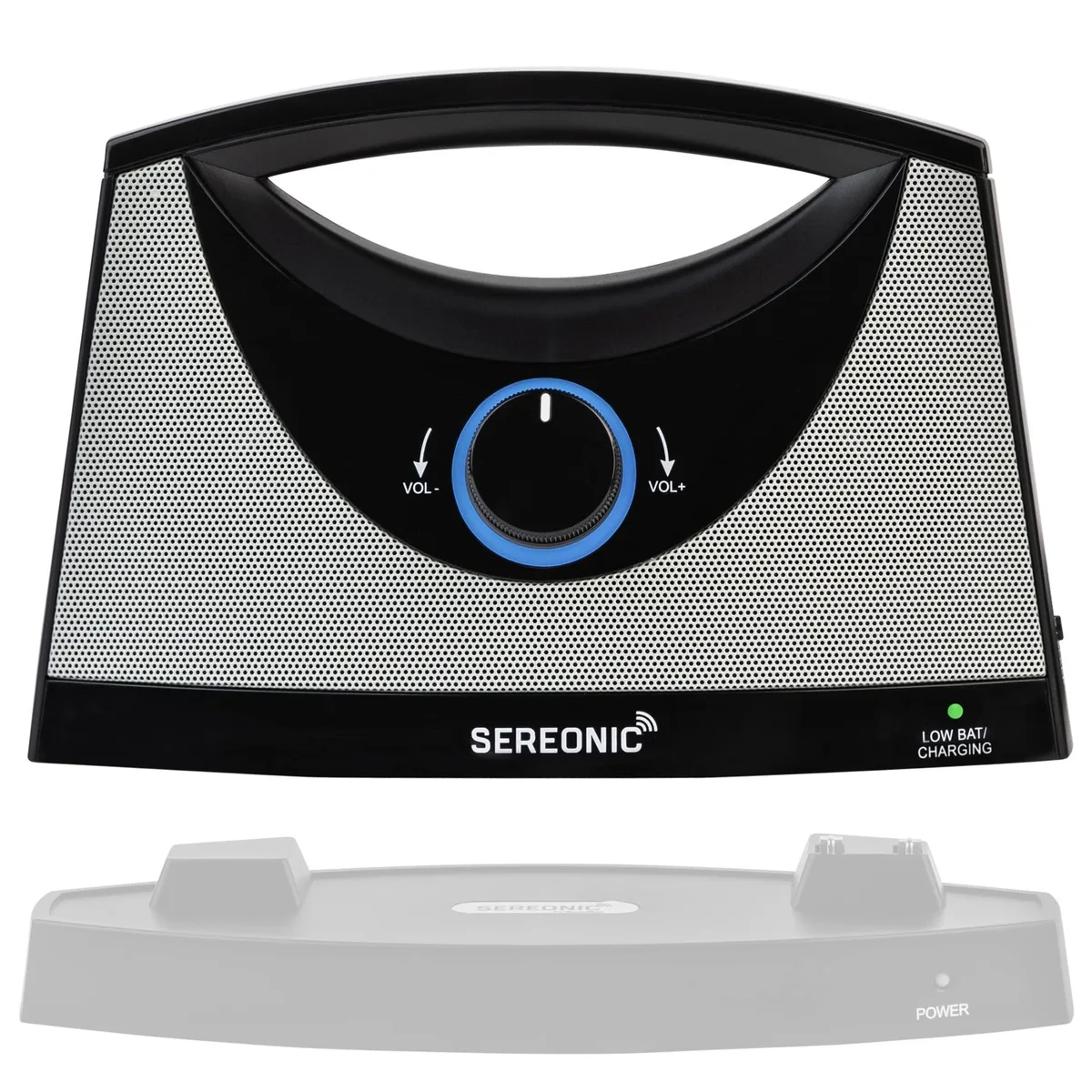 Bipra BT-200 wireless TV speaker receiver, compact portable unit with charging port