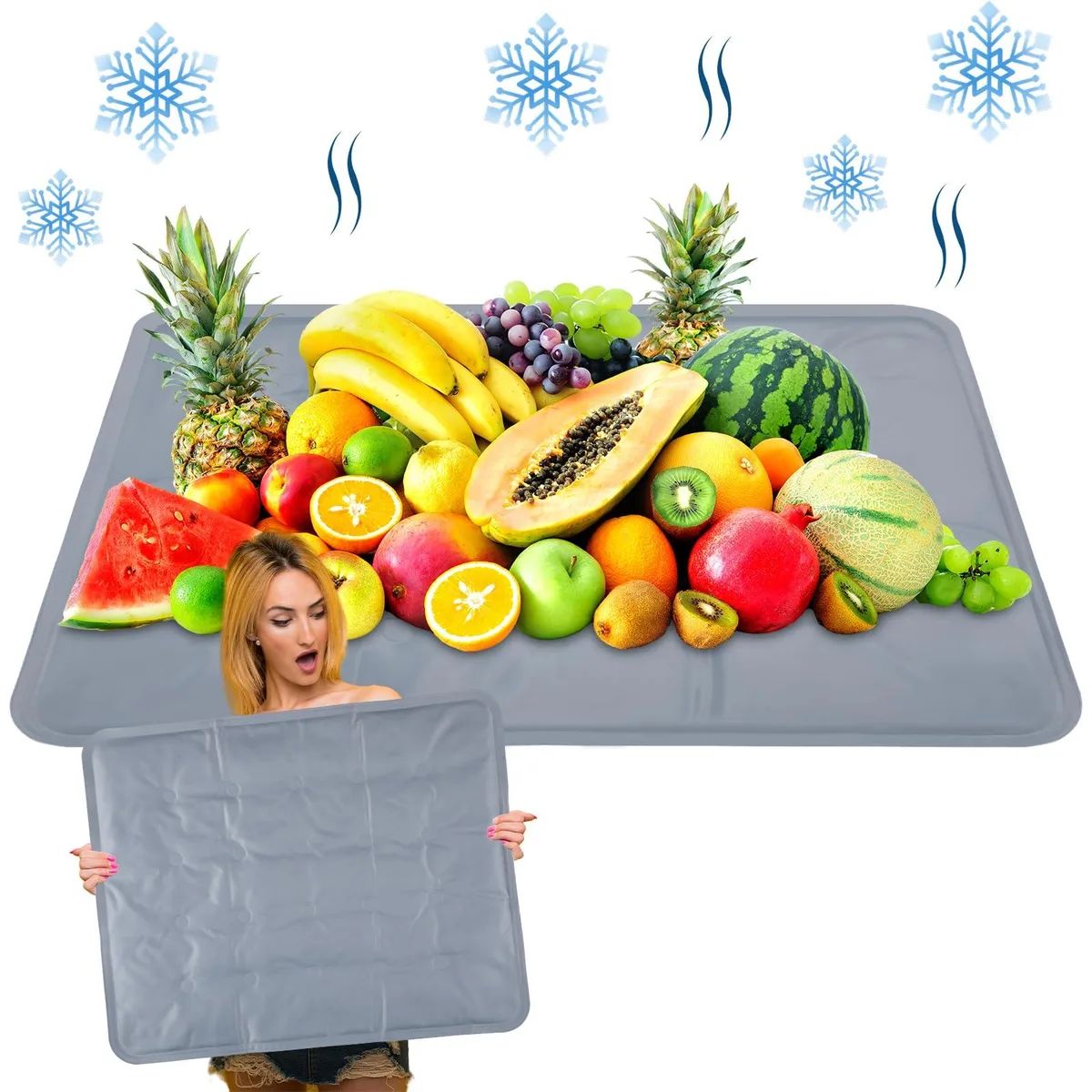  Reallnaive Chilling Tray 2-Pack Gray 19.69 x 15.75 Inches — product photo
