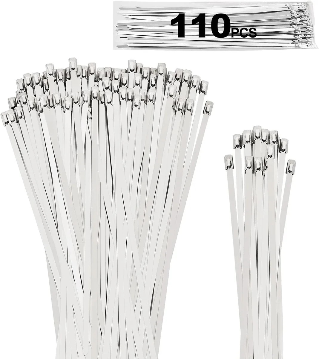 Ennovor Ennovor 110PCS Stainless Steel Cable Ties 11.8in & 7.8in 200lbs — product photo