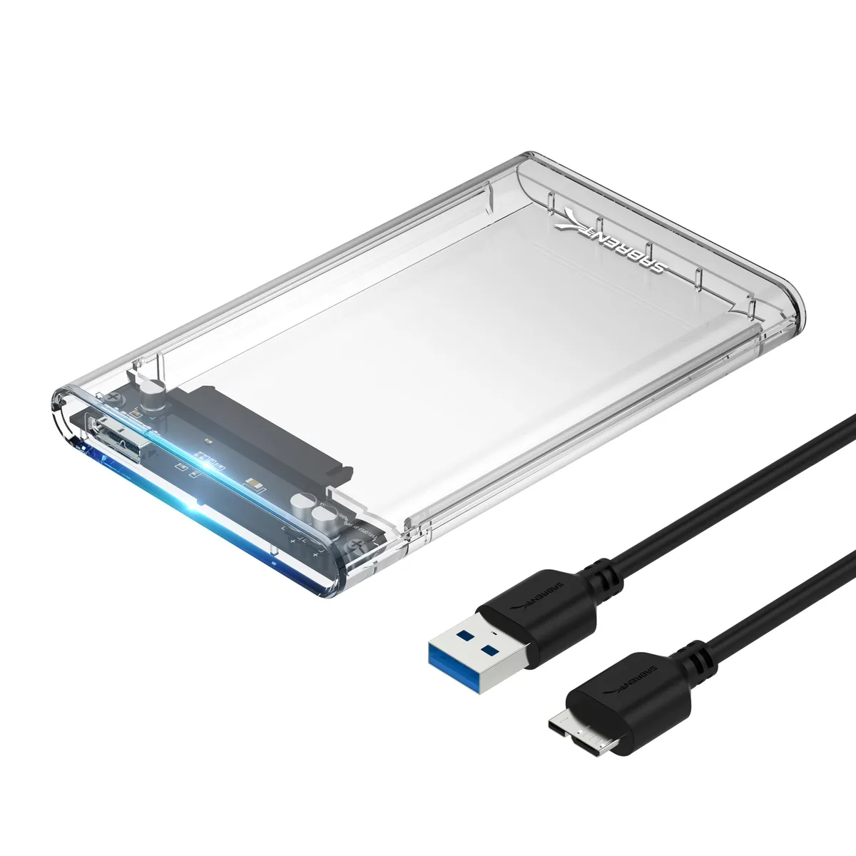 Sabrent Sabrent 2.5-Inch SATA to USB 3.0 Tool-Free Clear Enclosure (EC-OCUB) — product photo