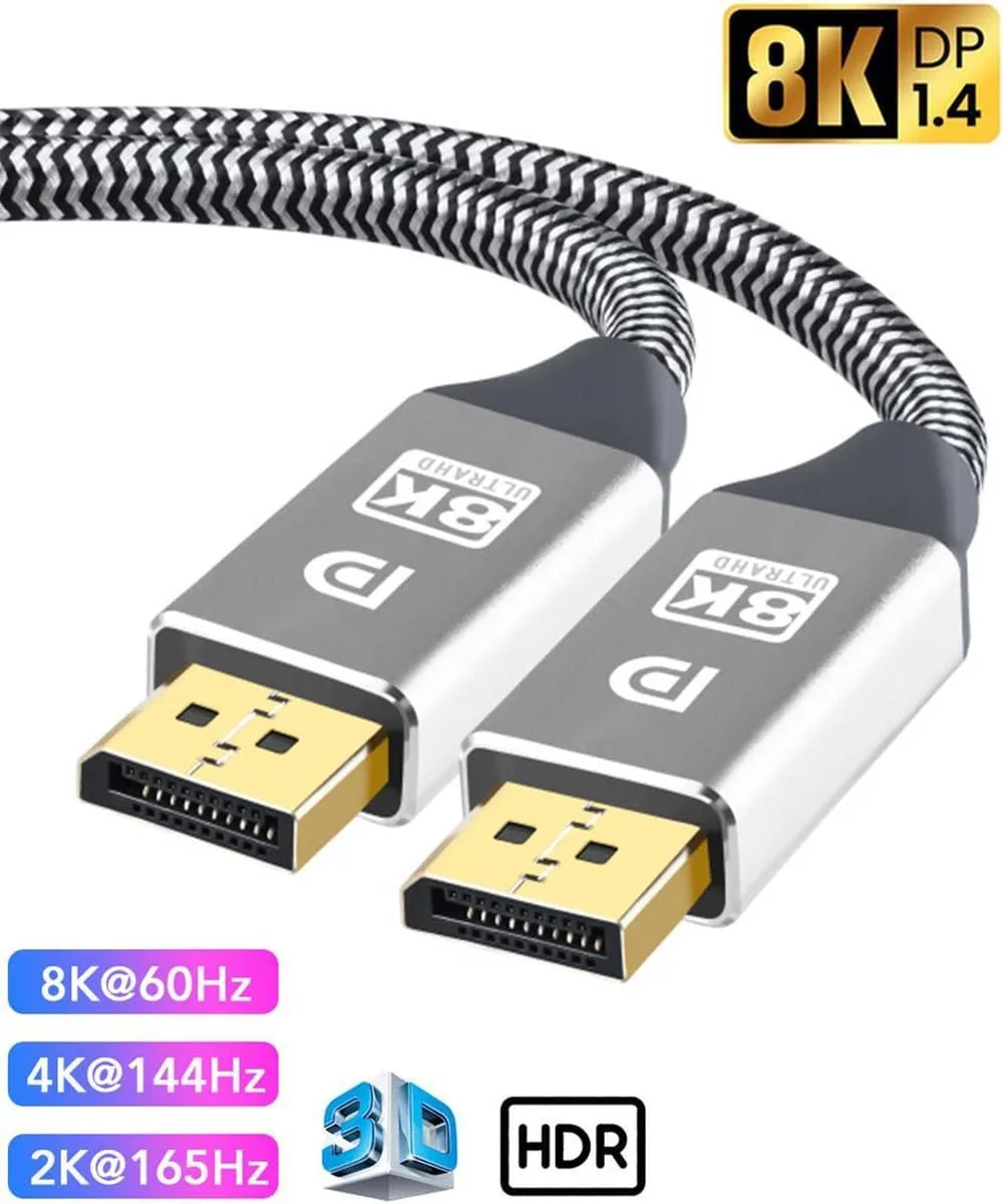 Aomoproing Aomoproing DisplayPort 1.4 cable 16.4ft Silver — product photo