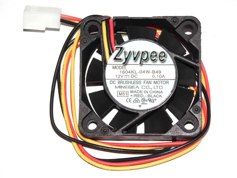 Zyvpee Zyvpee 1604KL-04W-B49 M51 40 mm 12 V 3 pin case fan — product photo