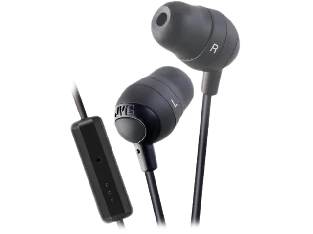 JVC JVC HA-F160-B-K earbud headphone, black — product photo