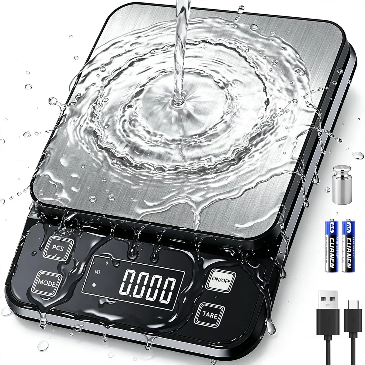  Anelueeoo A10US_DZCCD004-IP67-10KG_1 commercial kitchen appliance 10kg 0.1g IPX67 waterproof — product photo