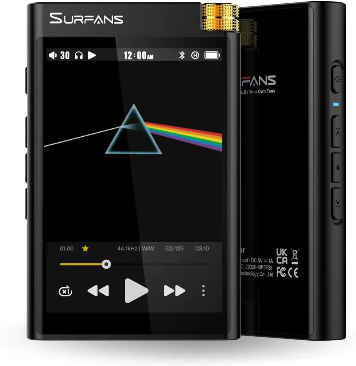 BFKK BFKK F28 128GB HiFi MP4 Player Dual ESS9018 DAC 3.5" Touchscreen — product photo