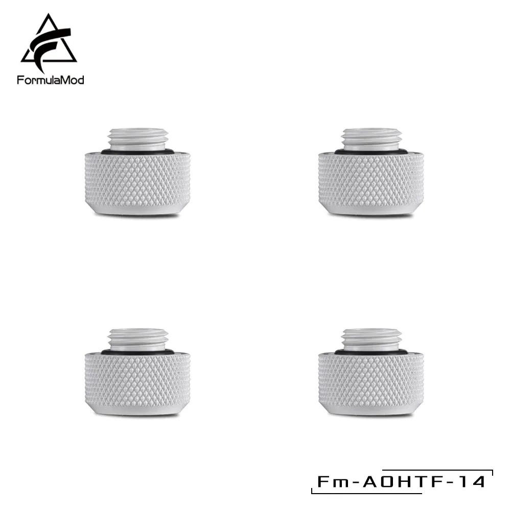 FormulaMod FormulaMod Anti-Off Hard Tube Fitting G1/4 OD14mm White 4-Pack — product photo