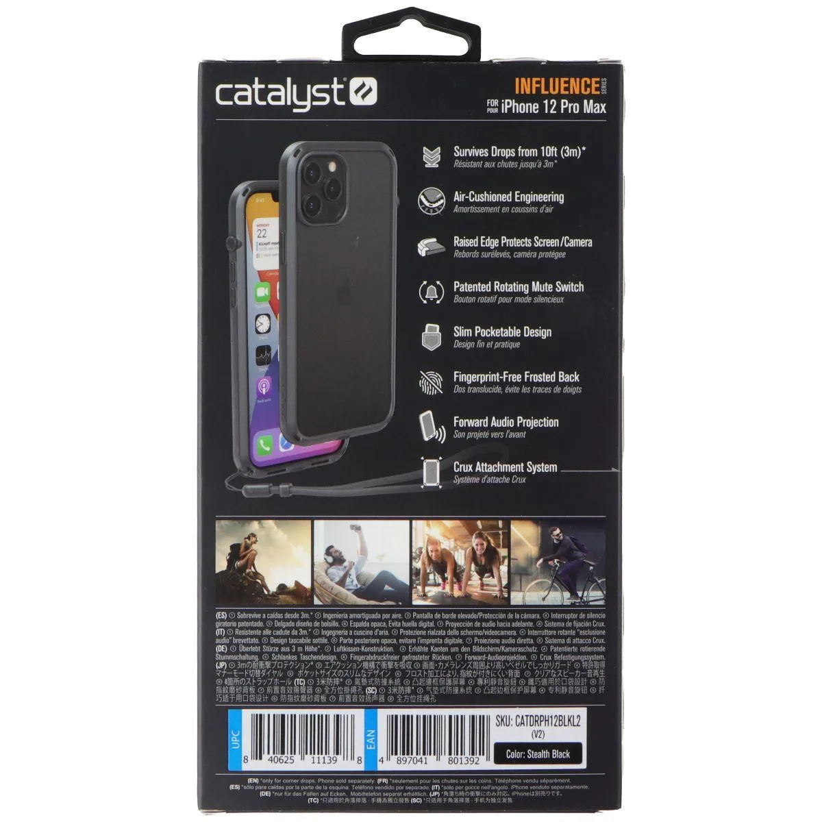 Catalyst Catalyst Influence Series Case for iPhone 12 Pro Max Stealth Black — product photo