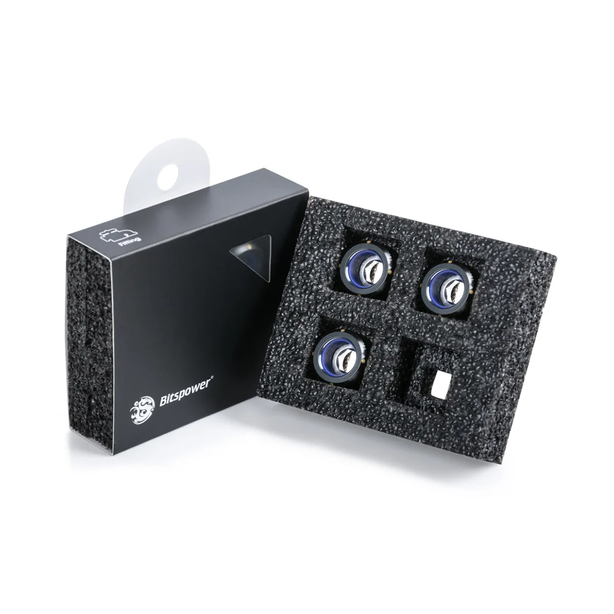 Bitspower Bitspower BP-MBEMLA14-4P G1/4" Multi-Link Fitting 14mm OD Matte Black 4-pack liquid cooler — product photo