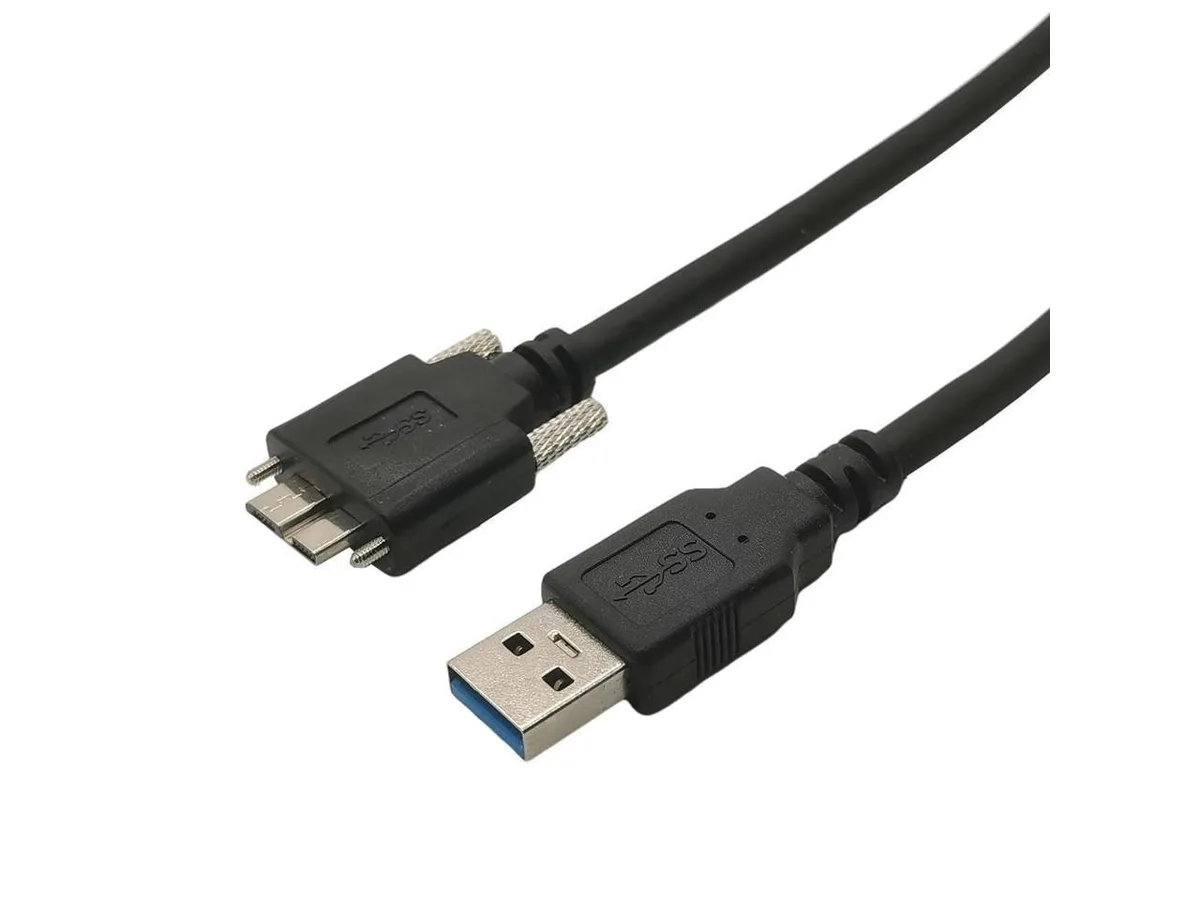 BUCIER BUCIER USB 3.0 Micro B Panel Mount Screw Lock Cable 0.6 m — product photo