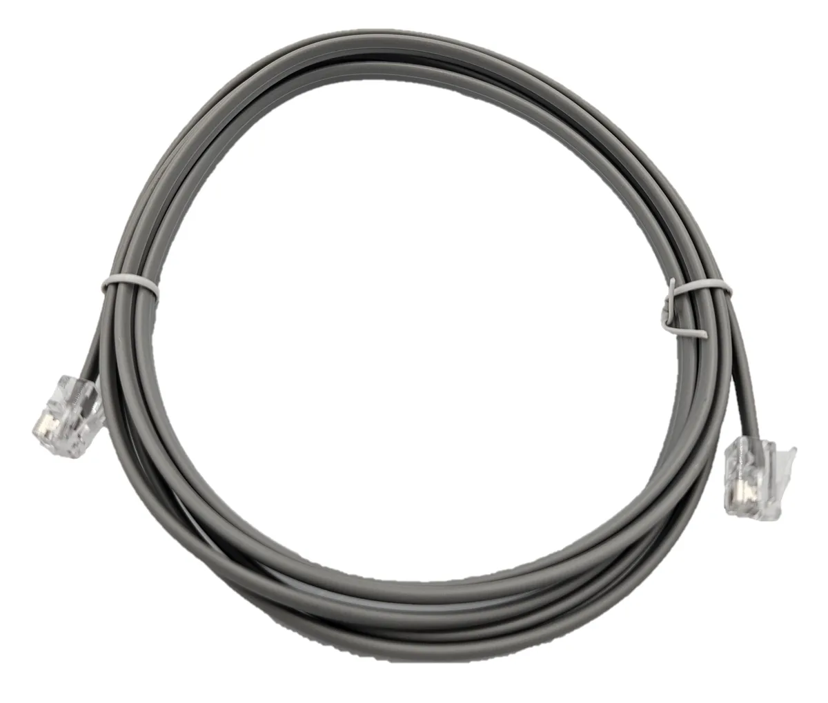 Grey 7 ft ethernet cable with RJ11 connector