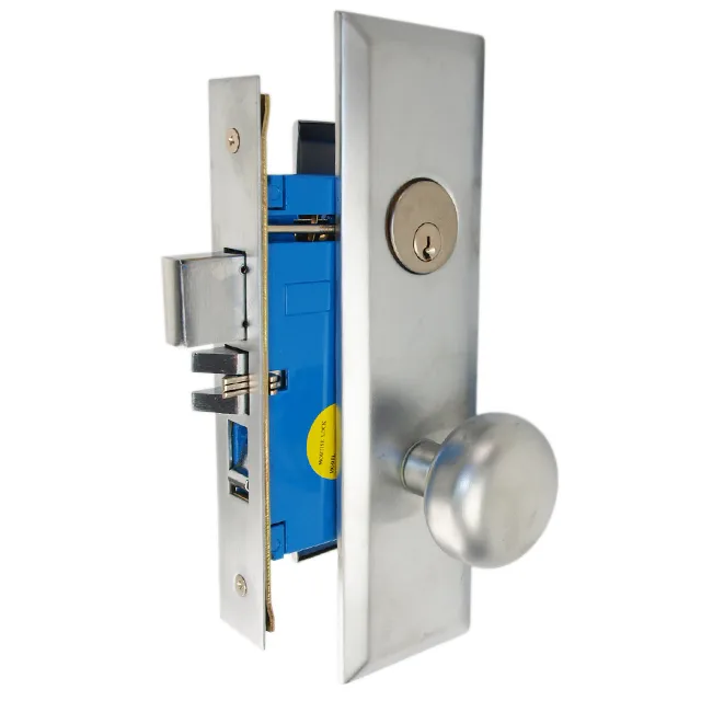 MAXTECH MAXTECH 1033BF26DR Satin Chrome Right Hand Mortise Entry Door Lock 2-3/4" Backset — product photo