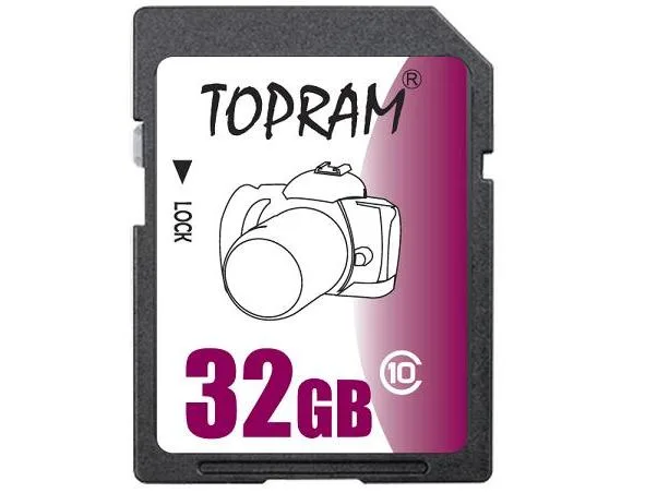 TOPRAM TOPRAM TR32GSDC10 32GB SDHC Class 10 20MB/s memory card — product photo