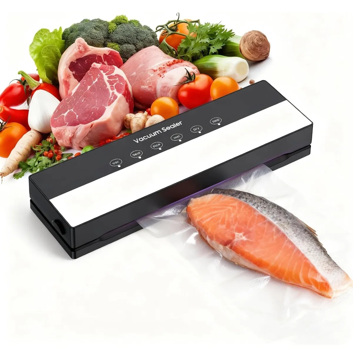  FoodSaver VOKO zkj Vacuum Sealer Silver 10 Bags 65KPa 120W — product photo