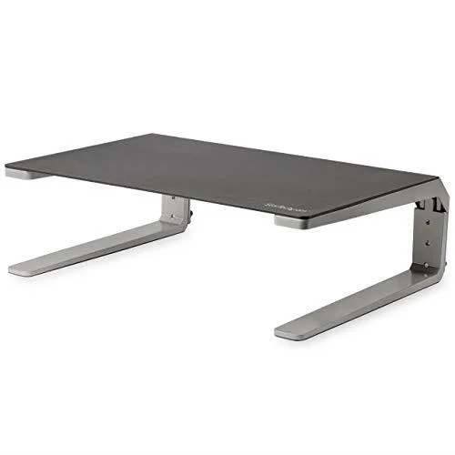 STARTECH STARTECH MONSTND Monitor Riser Stand 32" Height Adjustable Steel Aluminum Black Silver — product photo