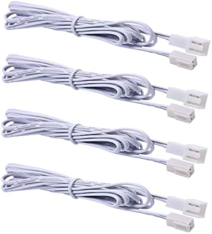 TAURKENAM TAURKENAM 60 inch 2-pin White Extension Cable 4 Pack power adapter — product photo