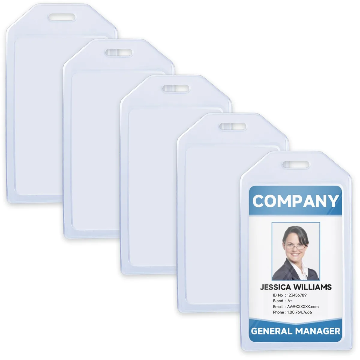  Viator Gear Teskyer Vertical ID Badge Holder 5 Pack 5 mm Thick — product photo