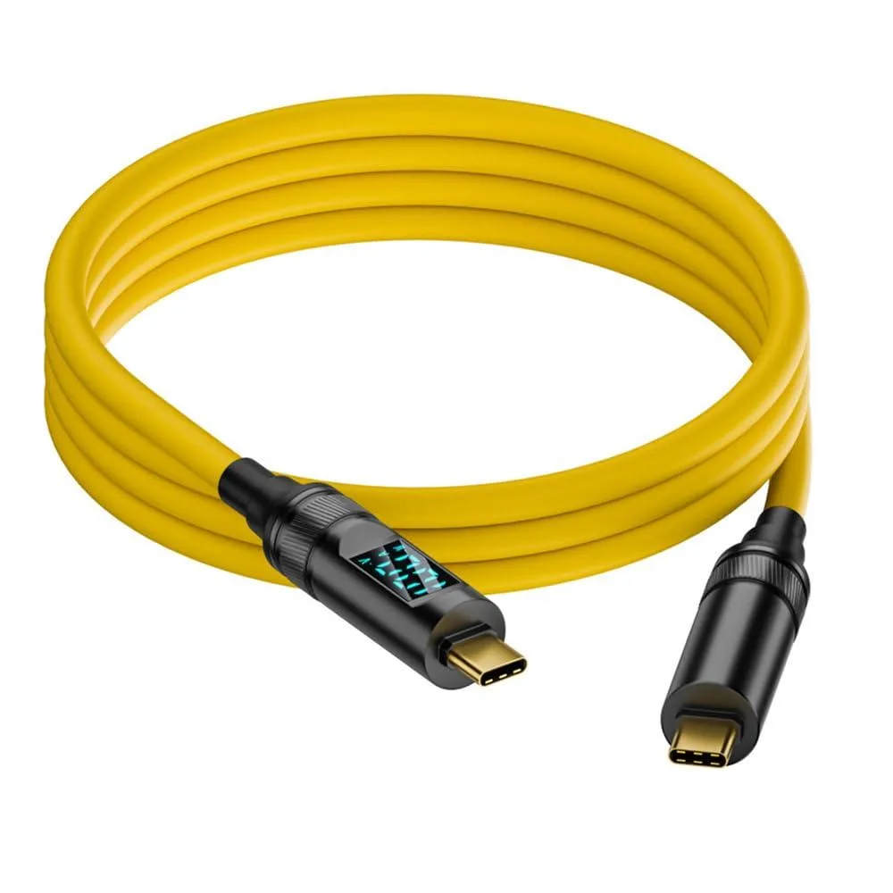 Vszerda Vszerda USB4 cable 20Gbps 100W LED display 100cm yellow — product photo