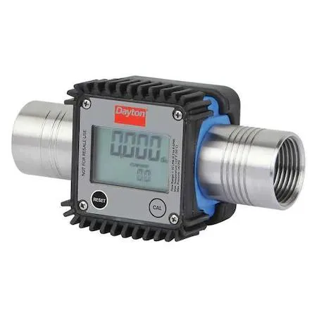 Dayton Dayton 32ZN69 Digital Flowmeter 1in FNPT 5.35 cps LCD — product photo