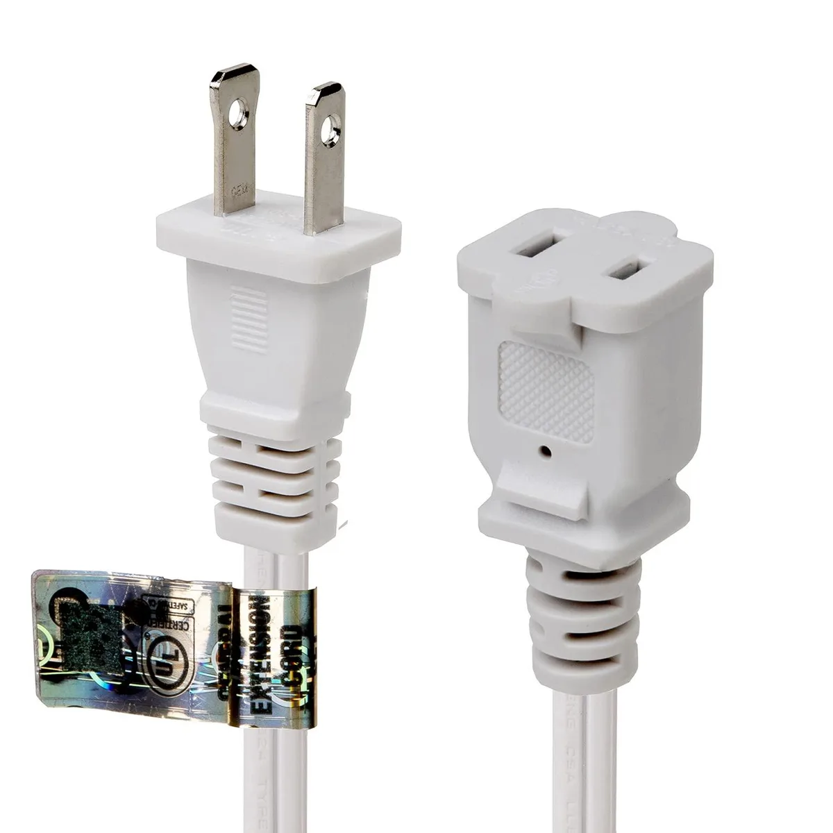  Plugrand WA-001 6FT 16AWG Polarized White Power Extension Cord — product photo