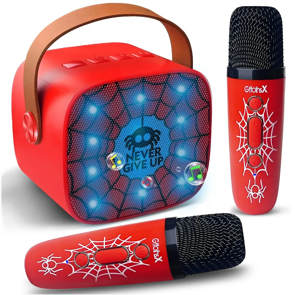 GffoihsX P2 Karaoke System with 2 Wireless Microphones, Bluetooth 5.4 — product photo