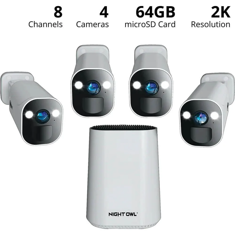 Night Owl Security Products Night Owl FWR864GBB44L 8 Channel 64GB 4 Camera Wireless Security System — product photo