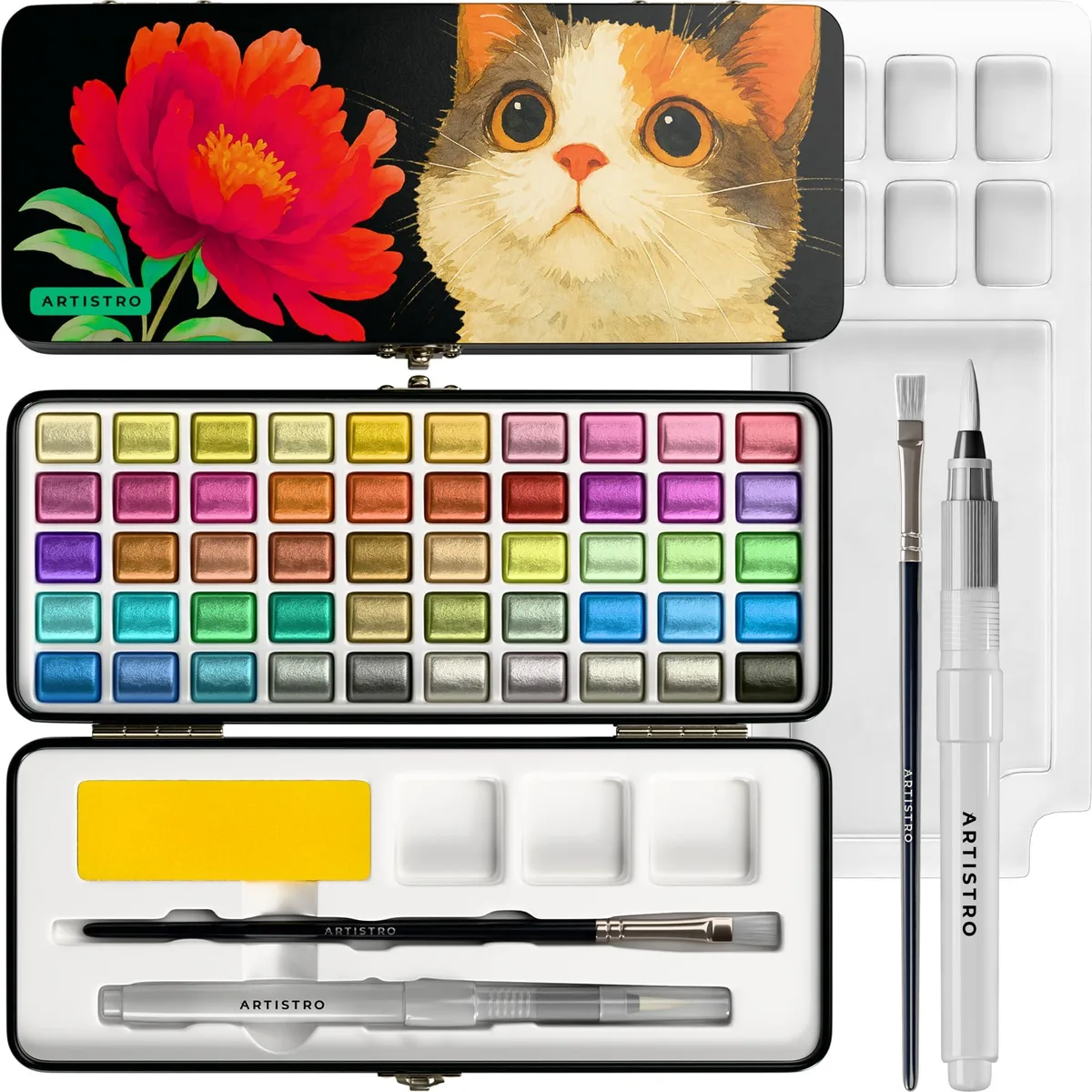 Artistro WC100BR Fine Art 50 Metallic Watercolor Set — product photo