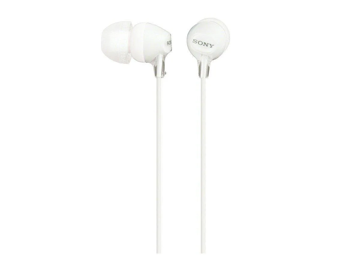  Sony EX15 In-Ear Headphones White 9mm 3.5mm — product photo