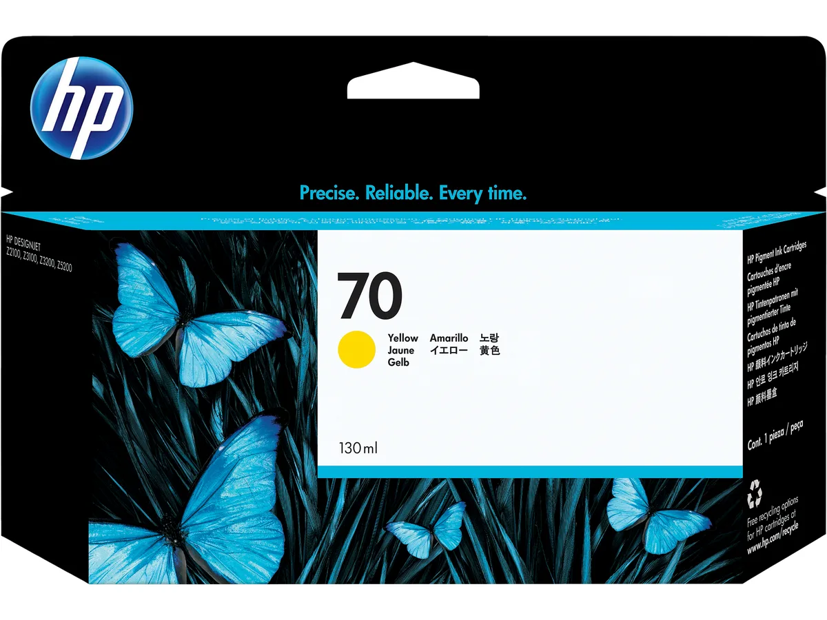 HP HP C9454A 70 Vivera Yellow Ink Cartridge 130ml — product photo