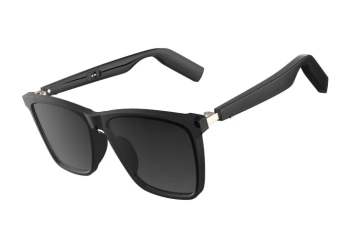 TUGAU TUGAU Audio Sunglasses Jet Black Bluetooth 5.0 TWS directional earphones polarised lenses IP67 waterproof — product photo