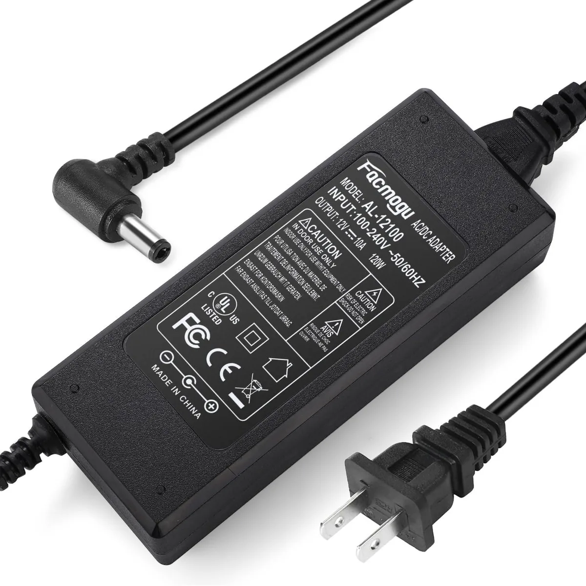 BASEUS BASEUS 12V 10A 120W AC Adapter 5.5x2.5mm & 5.5x2.1mm Tip — product photo