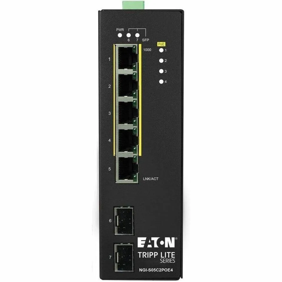 Tripp Lite Tripp Lite NGIS05C2POE4 5-Port Lite Managed 10/100/1000 PoE+ network switch — product photo